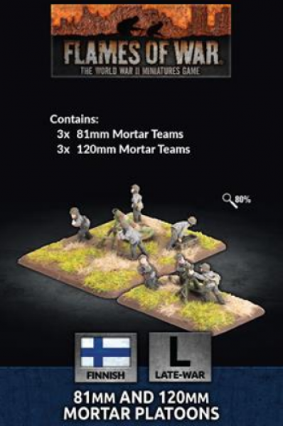 Flames Of War: Finnish 81mm and 120mm Mortar Platoons (x6)