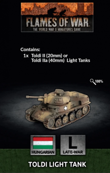 Flames Of War: Hungarian Toldi tank (x1)