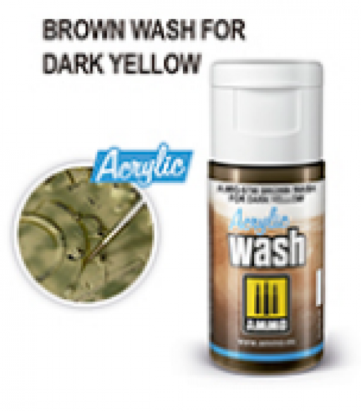 AMMO: Acrylic Washes - Brown Wash for Dark Yellow (15mL)