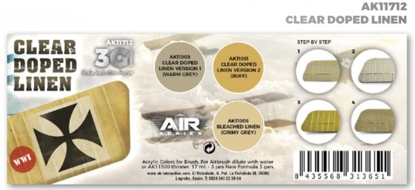 AK-Interactive: 3rd Gen Acrylics - AIR Series Clear Doped Linen