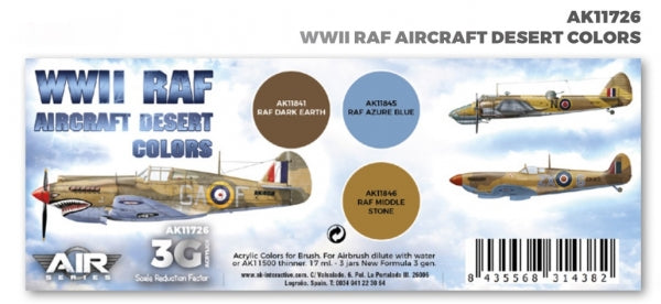 AK-Interactive: 3rd Gen Acrylics - AIR Series WWII RAF Aircraft Desert Colors