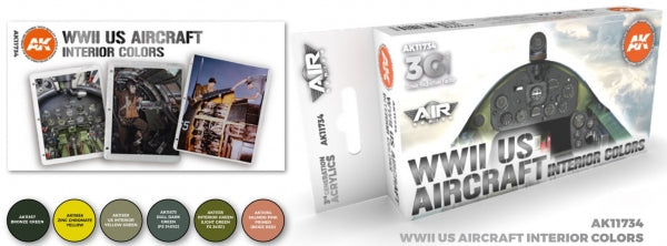 AK-Interactive: 3rd Gen Acrylics - AIR Series WWII US Aircraft Interior Colors