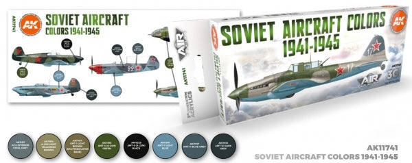 AK-Interactive: 3rd Gen Acrylics - AIR Series Soviet Aircraft Colors 1941-1945