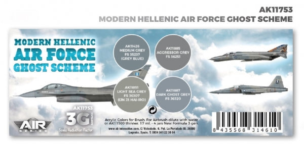 AK-Interactive: 3rd Gen Acrylics - AIR Series Modern Hellenic Air Force Ghost Scheme