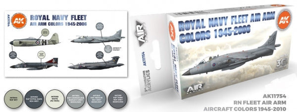 AK-Interactive: 3rd Gen Acrylics - AIR Series RN Fleet Air Arm Aircraft Colors 1945-2010