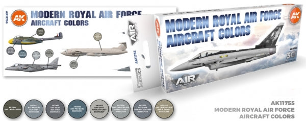 AK-Interactive: 3rd Gen Acrylics - AIR Series Modern Royal Air Force Aircraft Colors