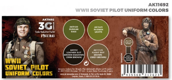 AK-Interactive: 3rd Gen Acrylics - WWII Soviet Uniform Colors