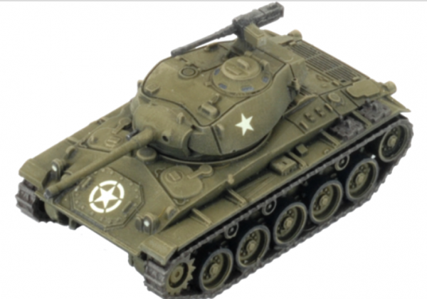Flames Of War (WWII): (USA) M24 Chaffee Tank Platoon (x5 Plastic)