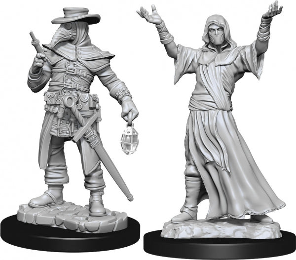 WizKids Deep Cuts Unpainted Miniatures: Wave 15 Plague Doctory & Cultist