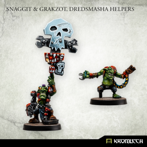 Kromlech Miniatures: Snaggit & Grakzot, Dredsmasha Helpers (2)
