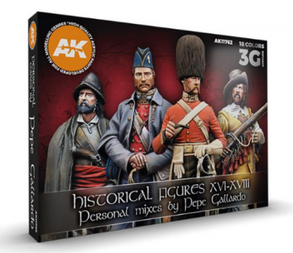 AK-Interactive: 3rd Gen Acrylics - Historical Figures XVI-XVIII By Pepe Gallardo