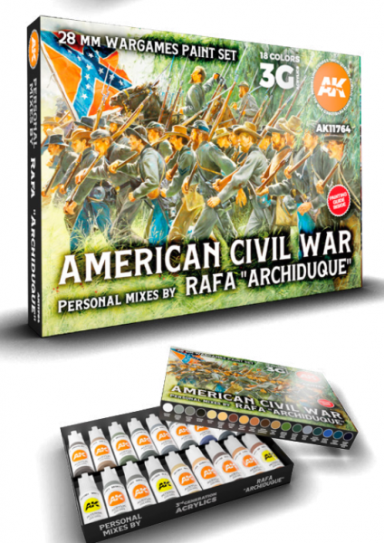 AK-Interactive: 3rd Gen Acrylics - American Civil War Colors by Rafa ''Archiduque''