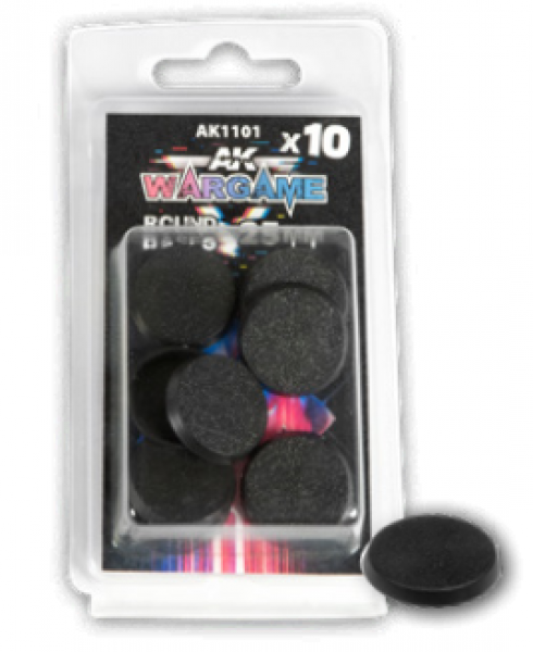 AK-Interactive: Plastic Wargame Bases - Round Base 25mm (10)
