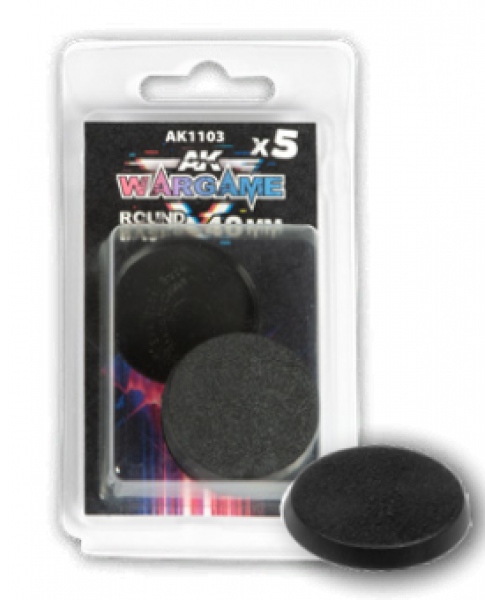 AK-Interactive: Plastic Wargame Bases - Round Base 40mm (5)