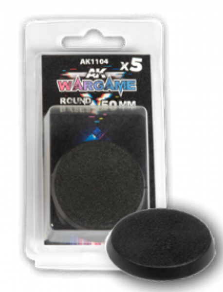 AK-Interactive: Plastic Wargame Bases - Round Base 50mm (5)