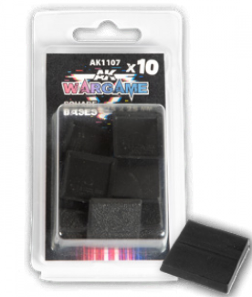 AK-Interactive: Plastic Wargame Bases - Square Base 25x25mm (10)