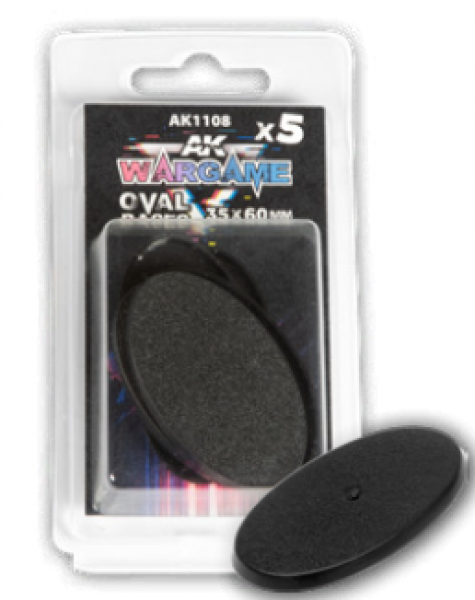 AK-Interactive: Plastic Wargame Bases - Oval Base 35x60mm (10)