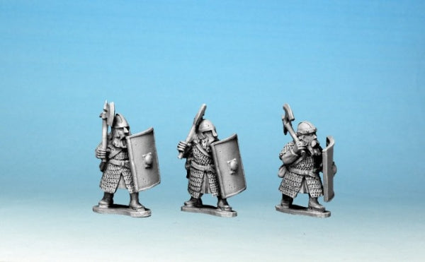 28mm Fantasy: Dwarf Warriors with Hand Weapons & Shields (3)