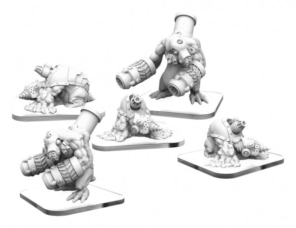 Monsterpocalypse: Mollock Mortars & Oppressors – Subterran Uprising Units (metal/resin)