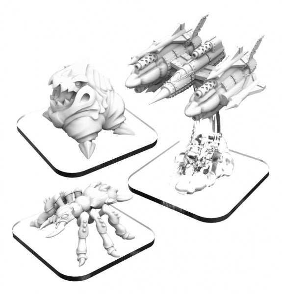 Monsterpocalypse: Belcher, LTA Fighter, Dire Ant – Elite Destroyers Unit (metal/resin)