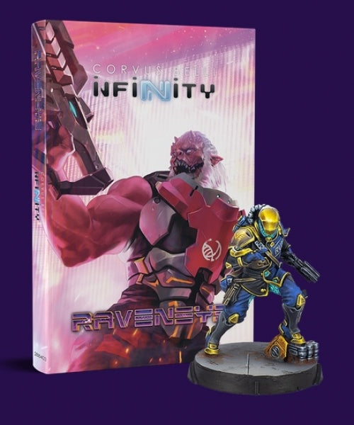 Infinity RavenEye: Core Rulebook (pre-order special includes RavenEye Officer Mini)