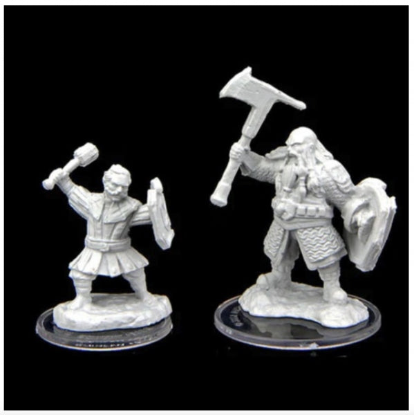 Critical Role Unpainted Miniatures: W2 Kymal Militia Brawler & Jorenn Militia Holy Axeman