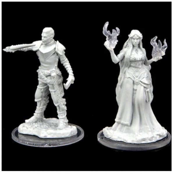 Critical Role Unpainted Miniatures: W2 Turst Militia Swordsman & Lyrengorn Holy Priest