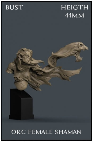 Yedharo Model Kit: Orc Female Shaman Bust