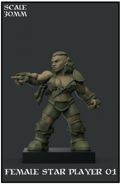 Yedharo Model Kit: Fantasy Football - Female Star Player #1 (30mm Scale)