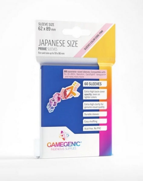 Gamegenic: Japanese Size Prime Sleeves - Blue (60)