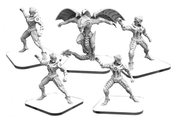Monsterpocalypse: Necros Shinobi and Necros Overlord – Necroscourge Unit (metal)