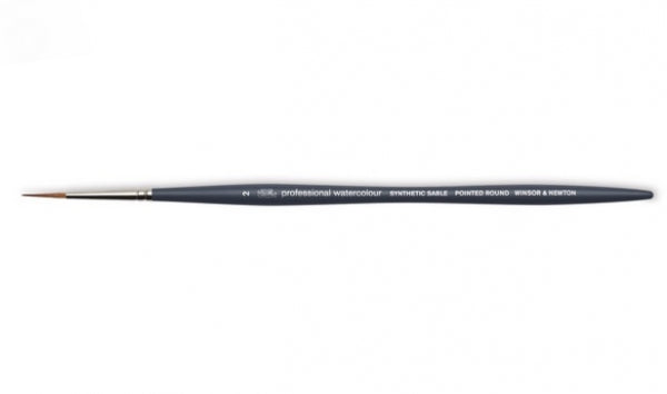 Winsor & Newton: Professional Water Color Synthetic Brush - Pointed Round #2