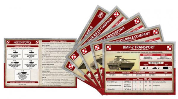 Team Yankee: World War III - Polish Unit Cards (31 Cards)