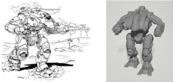 Battletech Miniatures: Carrion Crow Prime Mech – 40 tons – Recognition Guide IlClan Vol 12 (1)