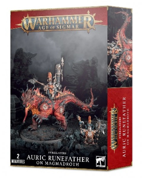 Age of Sigmar: Fyreslayers - Auric Runefather on Magmadroth