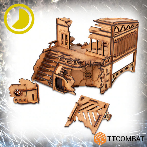28mm Terrain: Sci-fi/Gothic Scenics - Ruined Inspection & Clearance