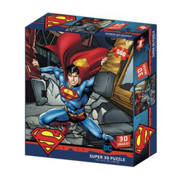 4D Puzzle: Lenticular 3D Puzzle - DC Superman Strength