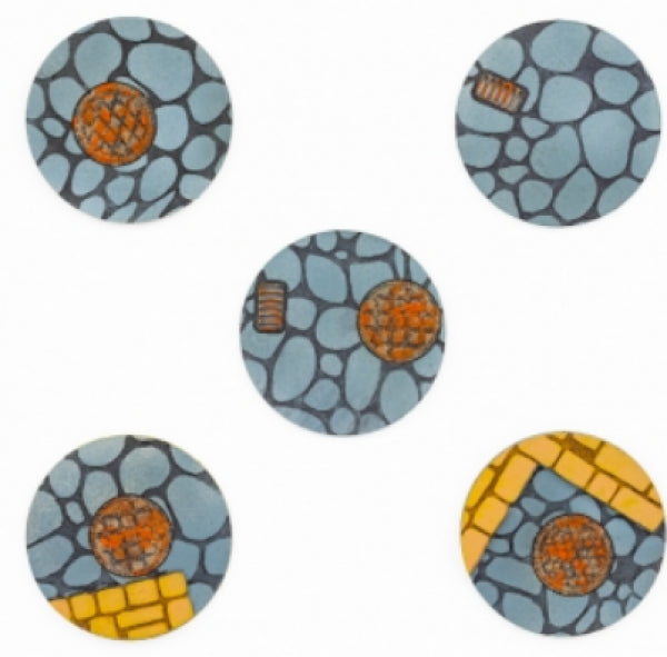 Kromlech Accessories: Town Streets 50mm Round Base Toppers - 50mm