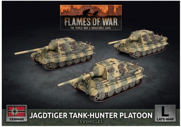 Flames Of War (WWII): (German) Jagdtiger Tank-Hunter Platoon (Plastic)