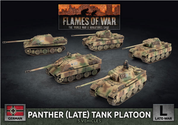 Flames Of War (WWII): (German) Panther (Late) Tank Platoon (5x Plastic)