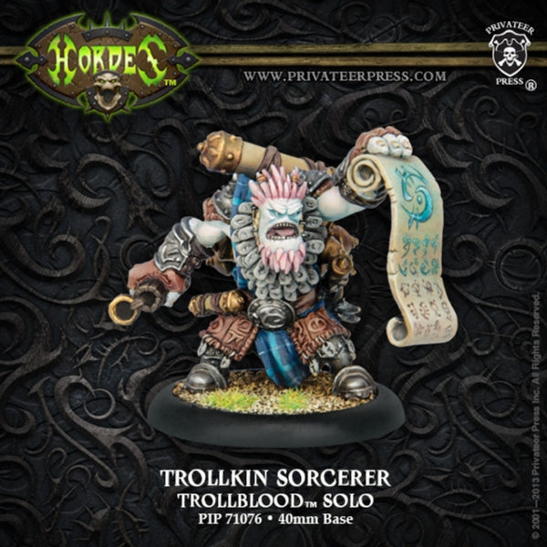 (Trollbloods) Trollkin Sorcerer - Trollblood Weapon Attachment (White Metal)