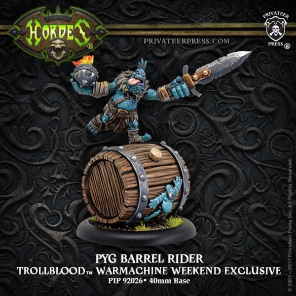 Hordes: (Trollbloods) Pyg Barrel Rider Northkin Raider Variant Exclusive