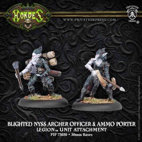 (Legion Of Everblight) Blighted Nyss Archer Officer & Ammo Porter - Legion Unit Attachment