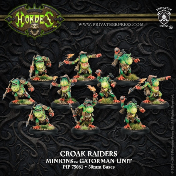 Hordes: (Minions) Croak Raiders—Minion Unit (10)(white metal)