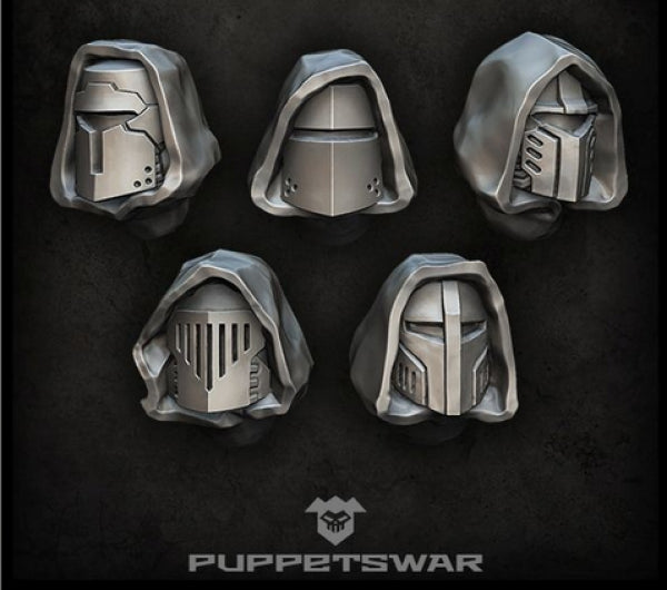 Puppetswar: (Accessory) Hooded Crusaders Helmets (5)