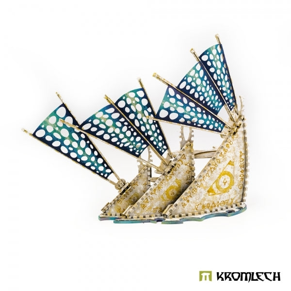 Kromlech Tabletop Scenics: Bone Ship - Small Star Sails