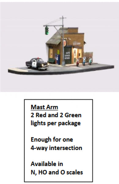 Woodland Scenics: O-scale Mast Arm Traffic Lights