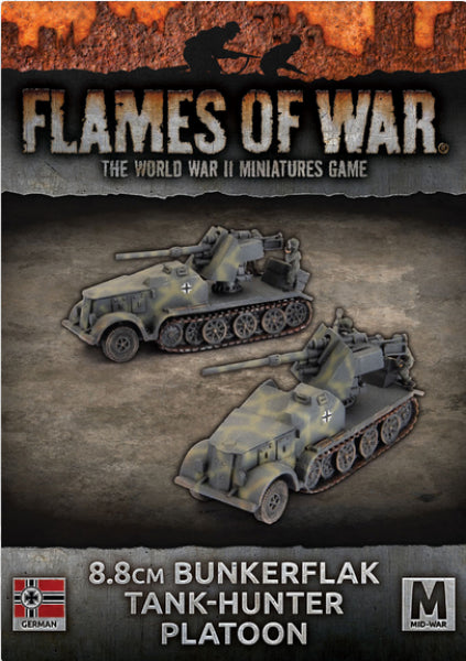 Flames Of War (WWII): (German) 8.8cm Bunkerflak Tank-hunter Platoon