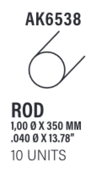 AK-Interactive: (Accessory) Styrene Rod 1.00 diameter x 350mm (10)