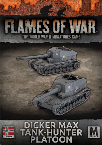 Flames Of War (WWII): (German) Dicker Max Tank-Hunter Platoon (x2)